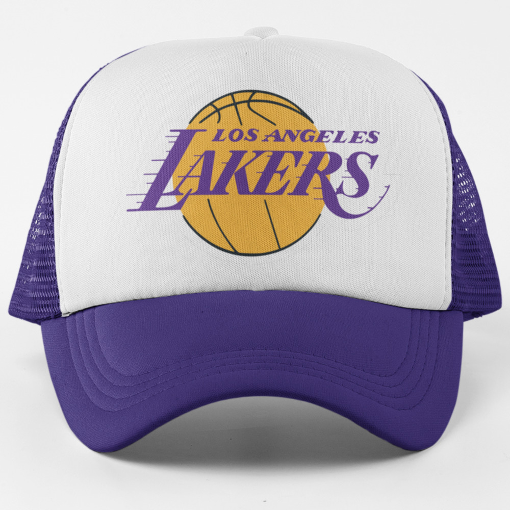 NEW Los Angeles Lakers Foam Trucker Mesh Snapback Hat 2TONE PURPLE